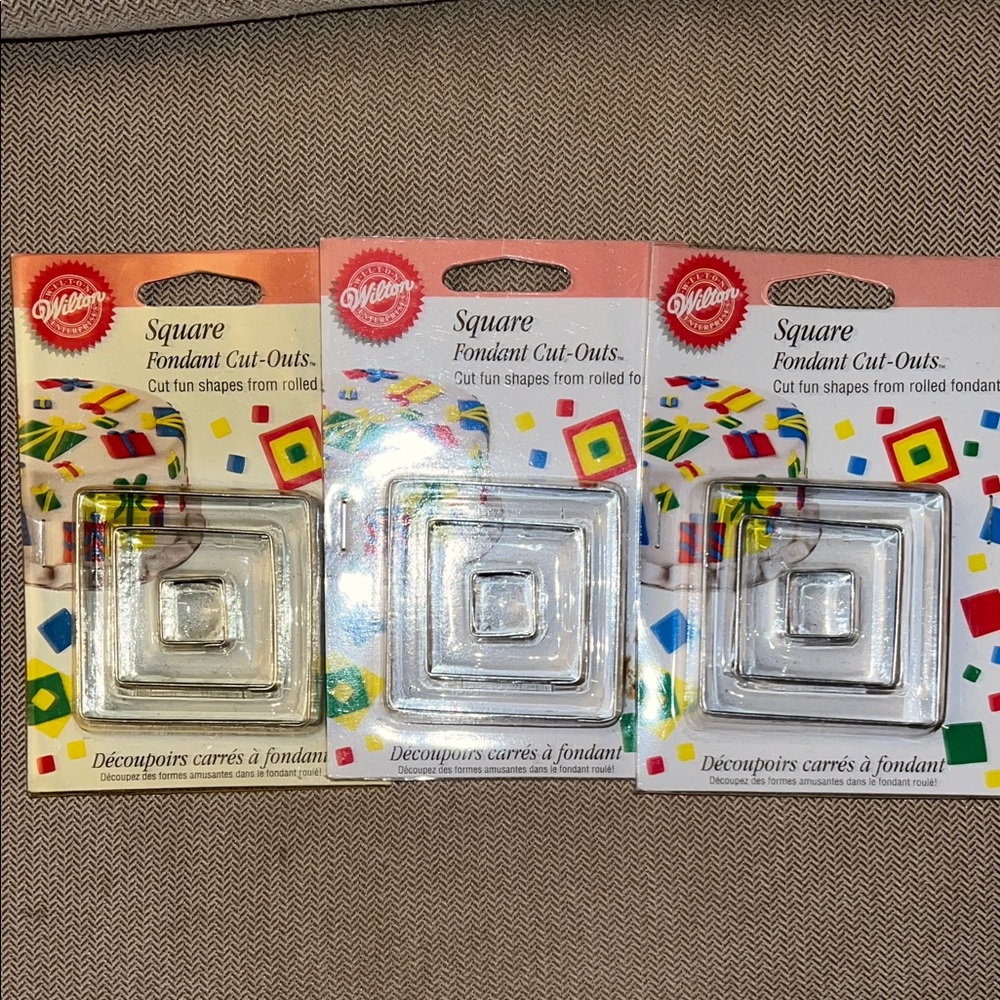 Wilton Square Fondant Cutters Set of 3